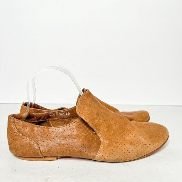 J.P. Camps Slip On Leather Loafer Made in Italy Tan Cognac Size 40 9 Women’s - Picture 1 of 7